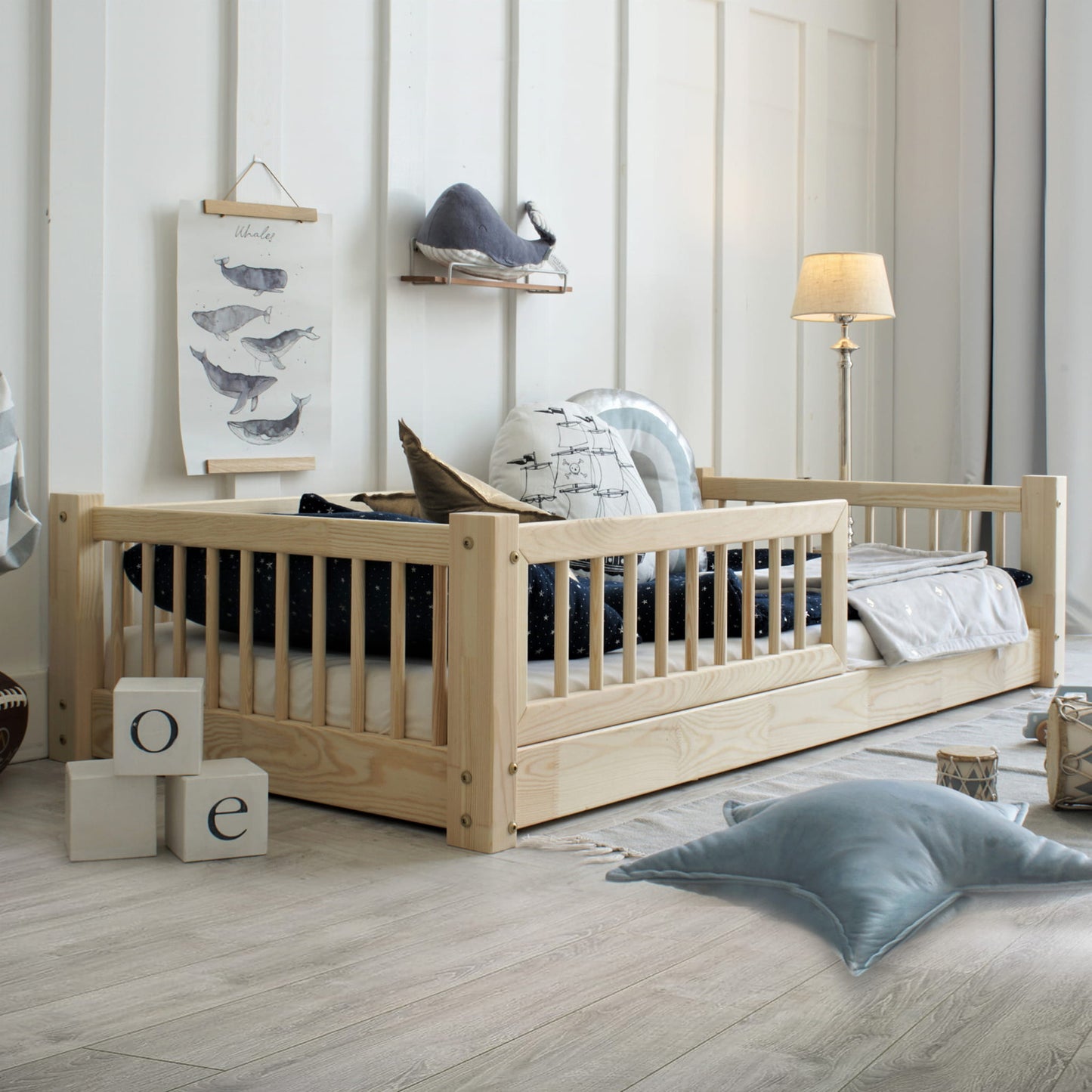 Cama montessori TENERIFE de pino macizo - MINIPIU