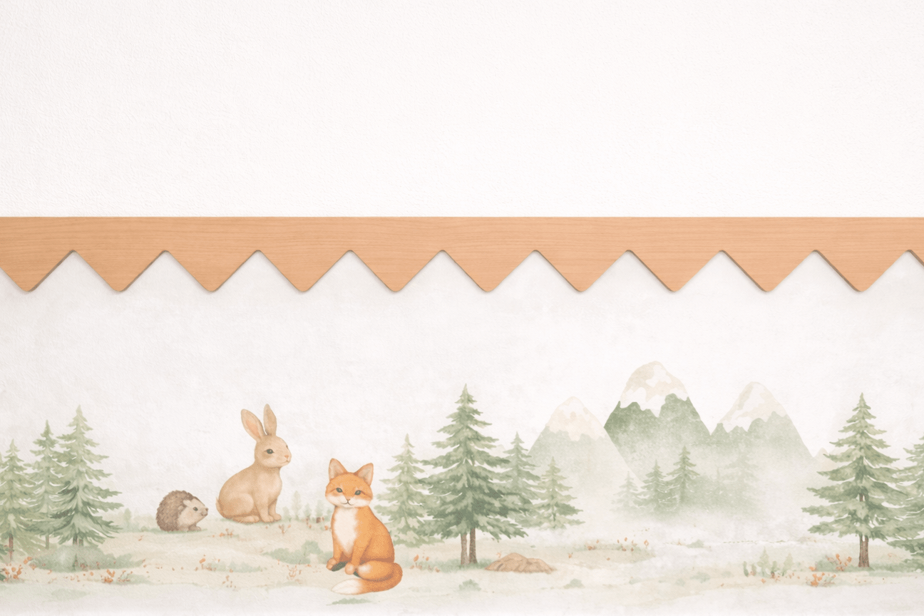 Cornisa de Madera Picos - Haya Natural - MINIPIU