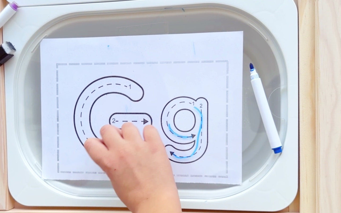 Tablero transparente para mesa sensorial ikea - MINIPIU