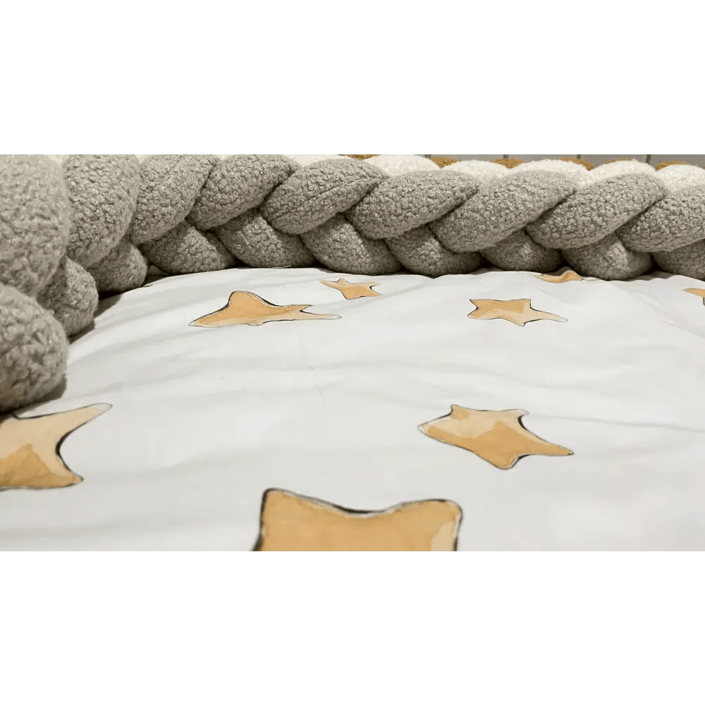 Trenza Protector de Cuna 200cm BOUCLE STONE - MINIPIU