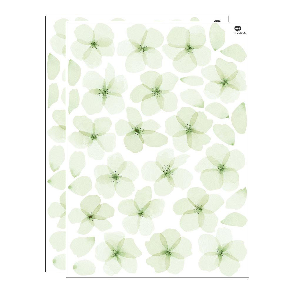 Adhesivo flores del cerezo en acuarela - MINIPIU