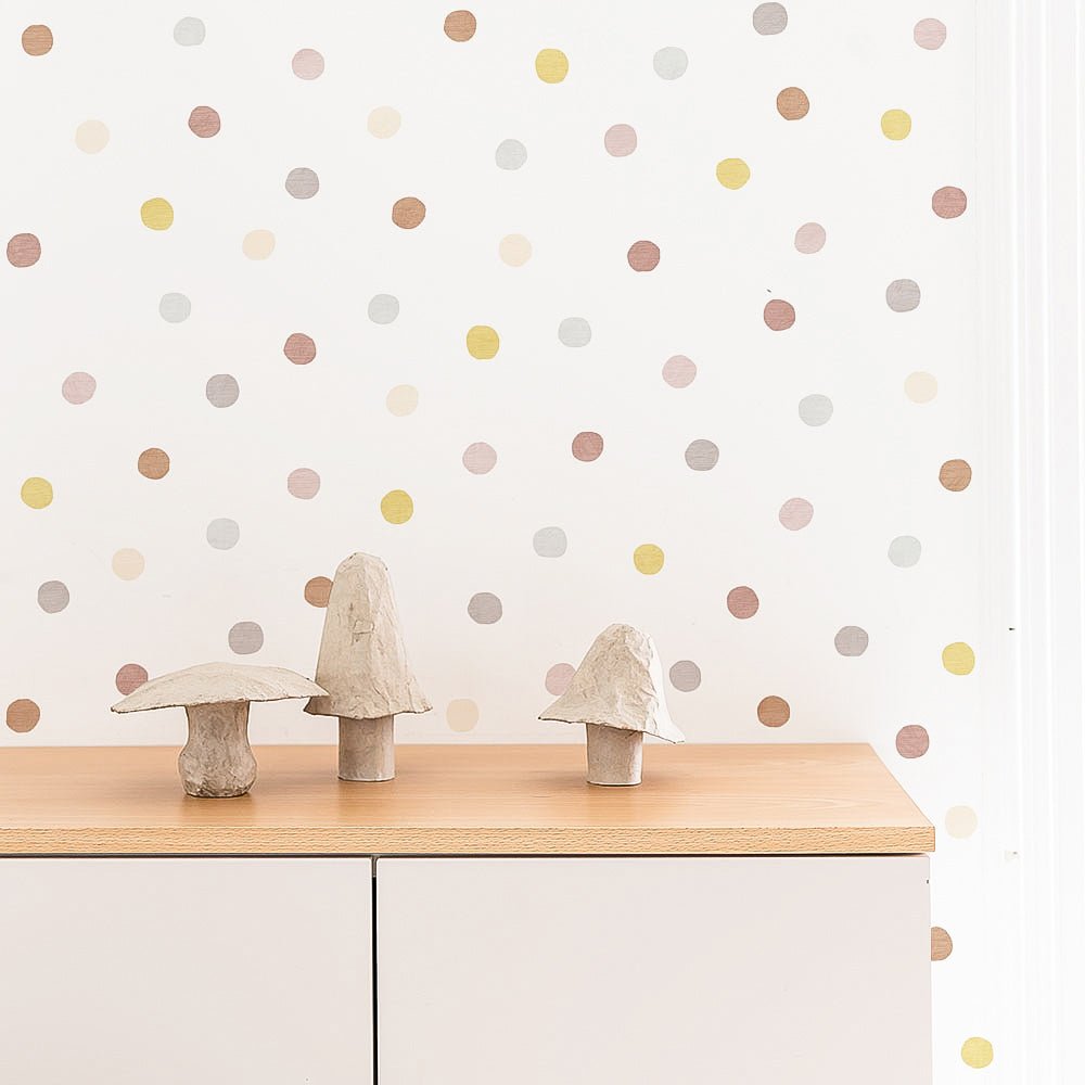 Vinilo decorativo lunares a lápiz tonos fríos - MINIPIU