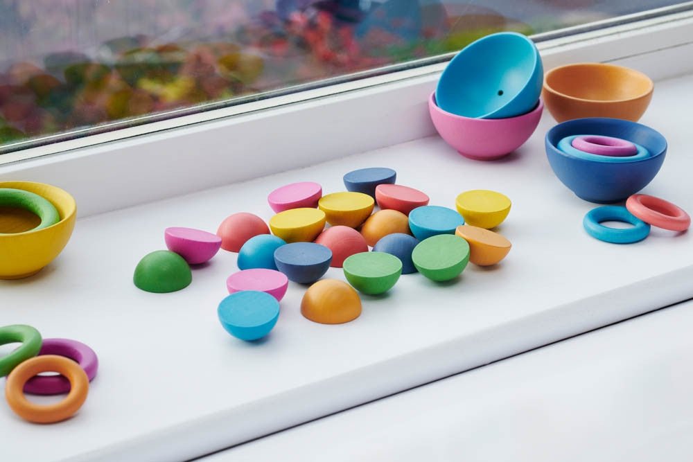 Semiesfera madera colores - MINIPIU