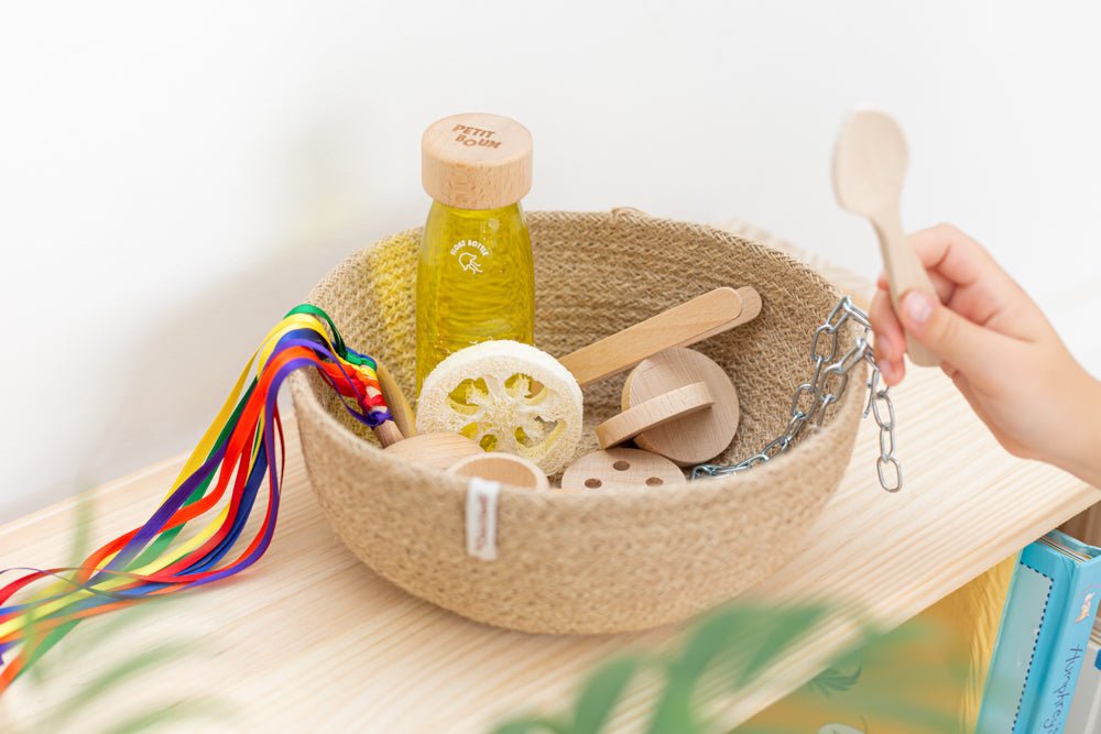 Cesto de los tesoros sensorial variado - MINIPIU