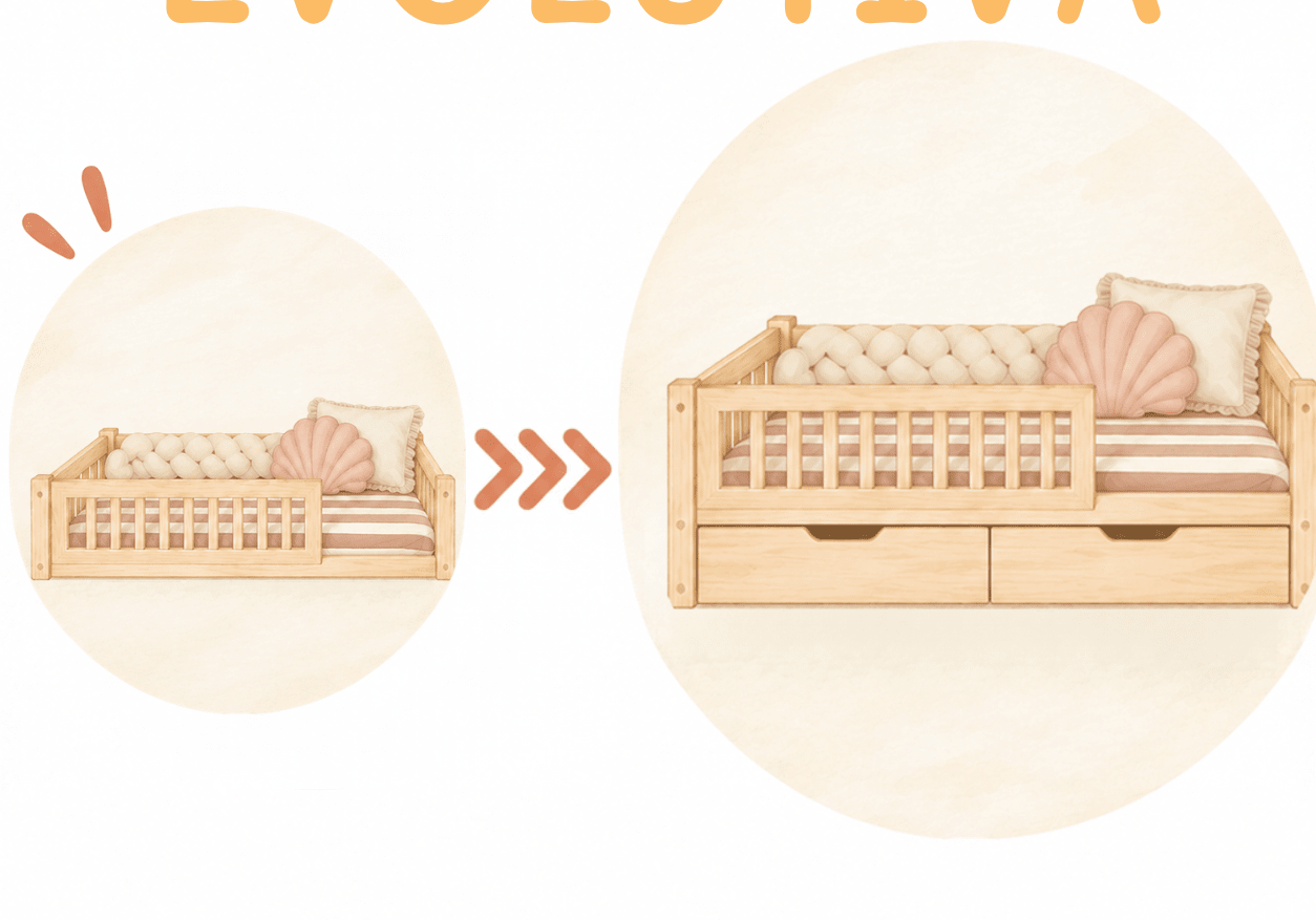 Cama Montessori evolutiva: qué es, cómo funciona y cómo elegirla - MINIPIU