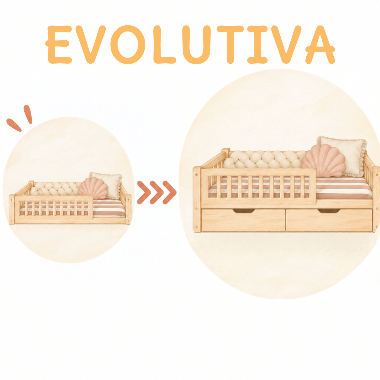 Cama Montessori evolutiva: qué es, cómo funciona y cómo elegirla