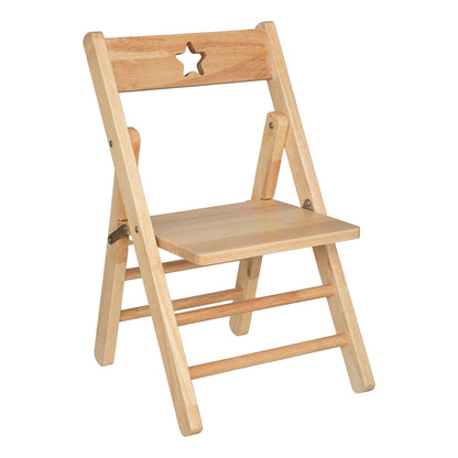 White and wood star folding chair