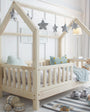Cama casita montessori IBIZA natural de pino macizo - MINIPIU