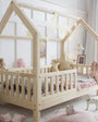 Cama casita montessori IBIZA natural de pino macizo - MINIPIU