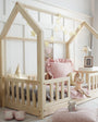 Cama casita montessori ZARAGOZA de pino macizo - MINIPIU
