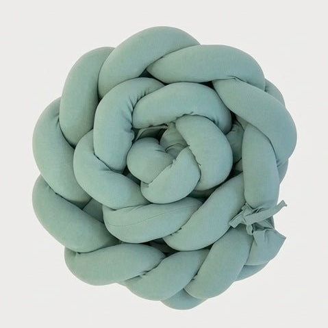 Trenza Protectora de Cuna y Cama en Algodón Menta | Chichonera Artesanal - MINIPIU