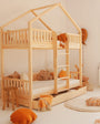 Litera casita montessori cajón SEVILLA 90 X 190, de pino macizo - MINIPIU