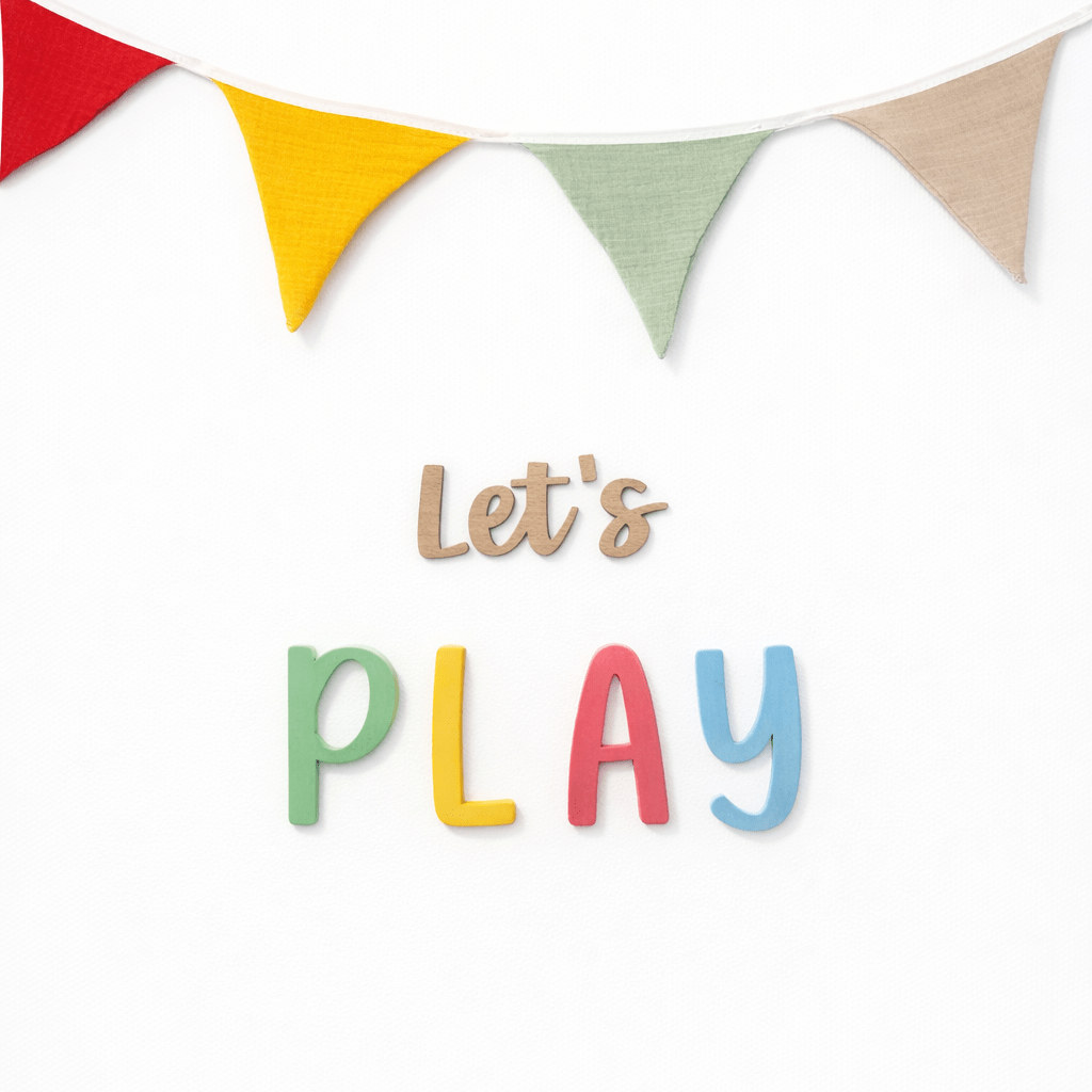 Letras de pared “LET’S PLAY!” - MINIPIU
