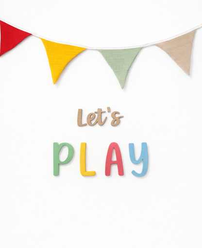 Letras de pared “LET’S PLAY!” - MINIPIU