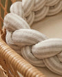 Trenza Protectora de Cuna y Cama Artesanal - Raya Natural - MINIPIU