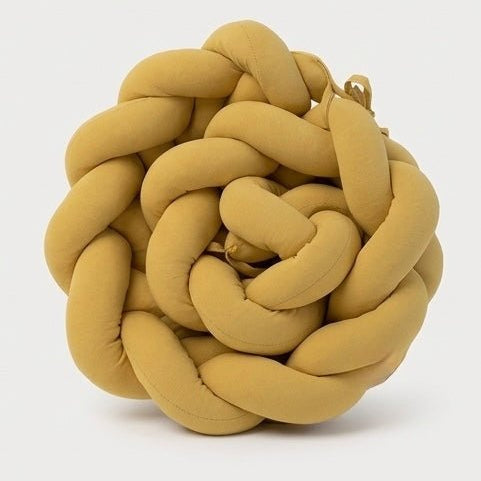 Trenza Protector de Cuna Algodón Mostaza 180cm - Seguridad y Suavidad para Tu Bebé - MINIPIU