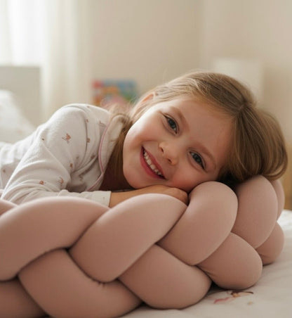 Trenza Protector de Cuna 210cm ROSA - MINIPIU