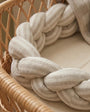 Trenza Protectora de Cuna y Cama Artesanal - Raya Natural - MINIPIU