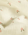 Trenza Protectora de Cuna y Cama Artesanal - Muselina Flor Bordada - MINIPIU