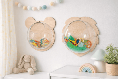 Semi esferas colgantes de madera en forma de animales - MINIPIU