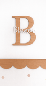 Letra Inicial Personalizada con Nombre – Madera y Metacrilato 🤍 - MINIPIU