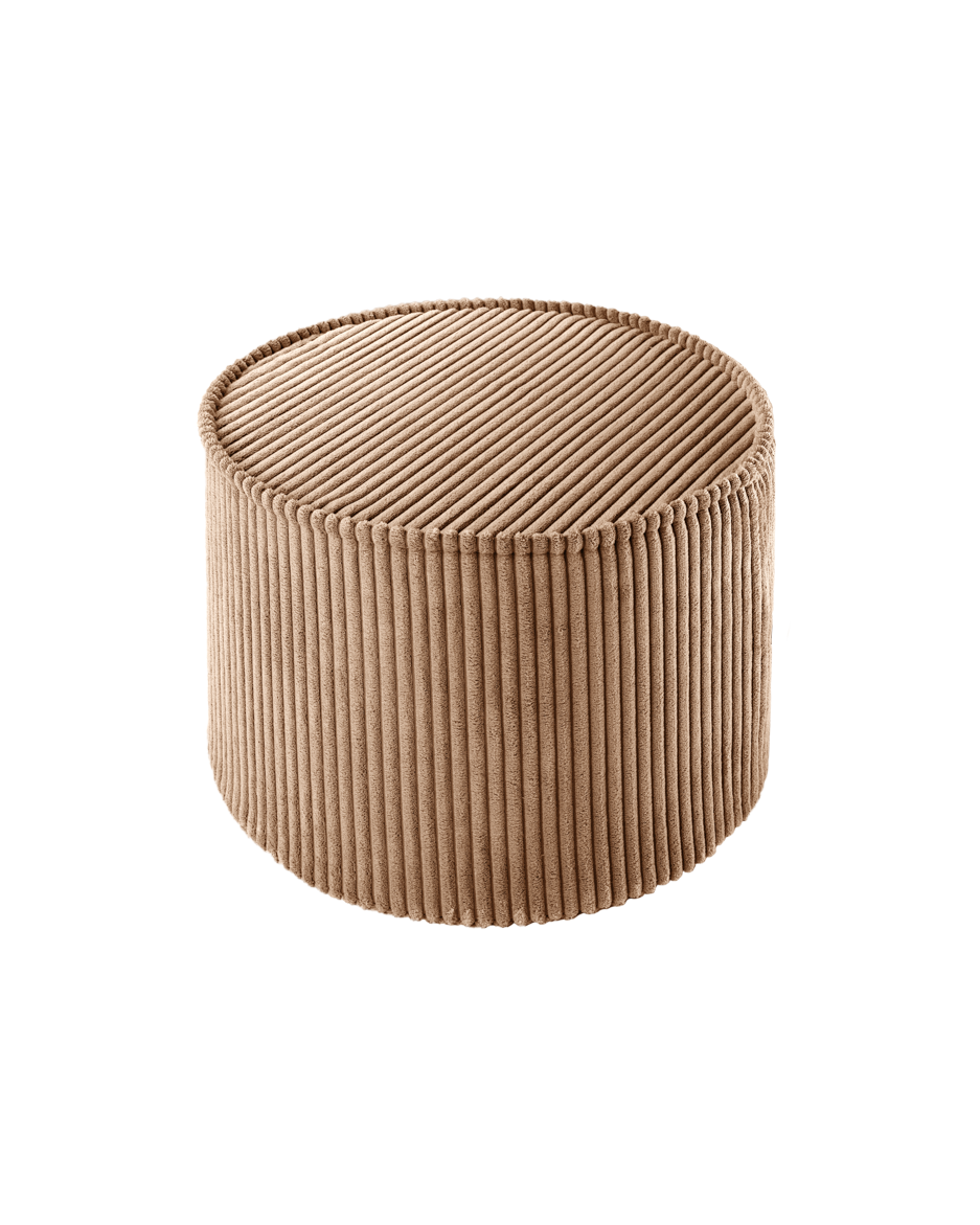 Pouf rond caramel