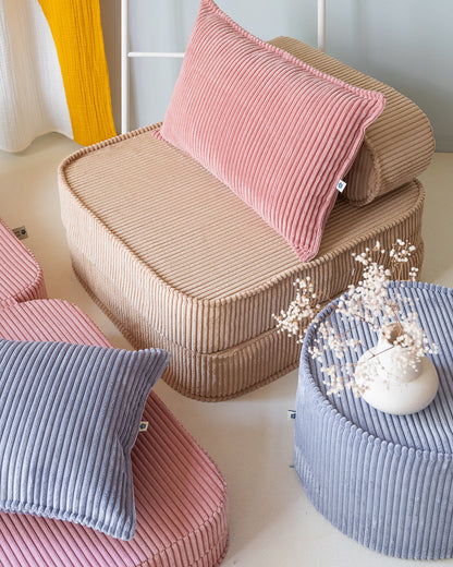 Pink rectangular cushion