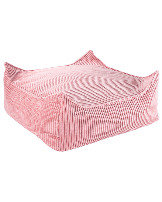 Pink square pouf 