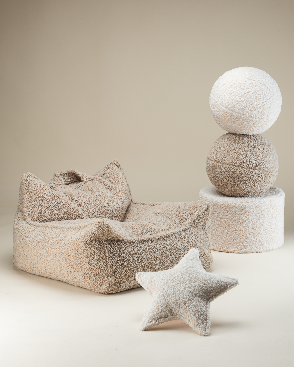 Cuscino a sfera beige