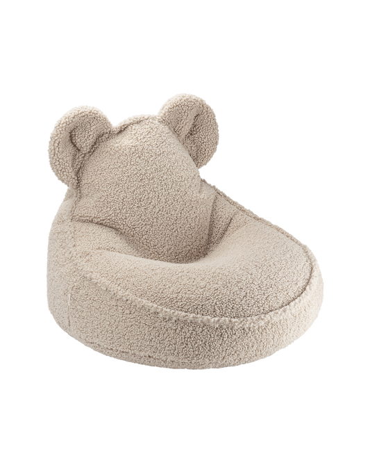 Beige teddy bear puff