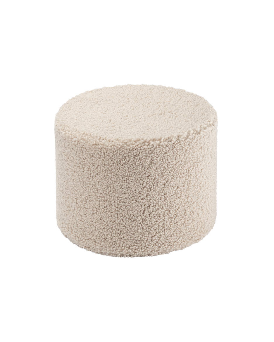 Pouf rond beige