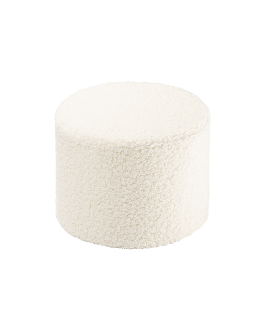 Pouf rotondo bianco