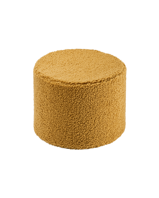 Mustard round pouf