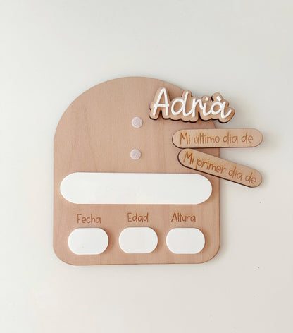Placa mi primer/último día cole - MINIPIU
