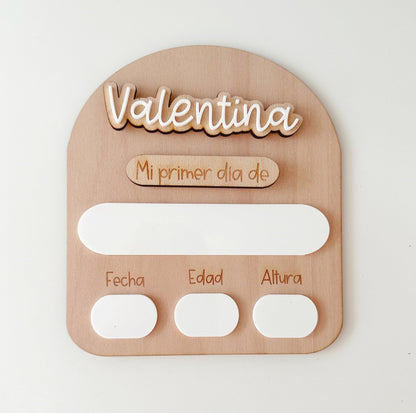 Placa mi primer/último día cole - MINIPIU