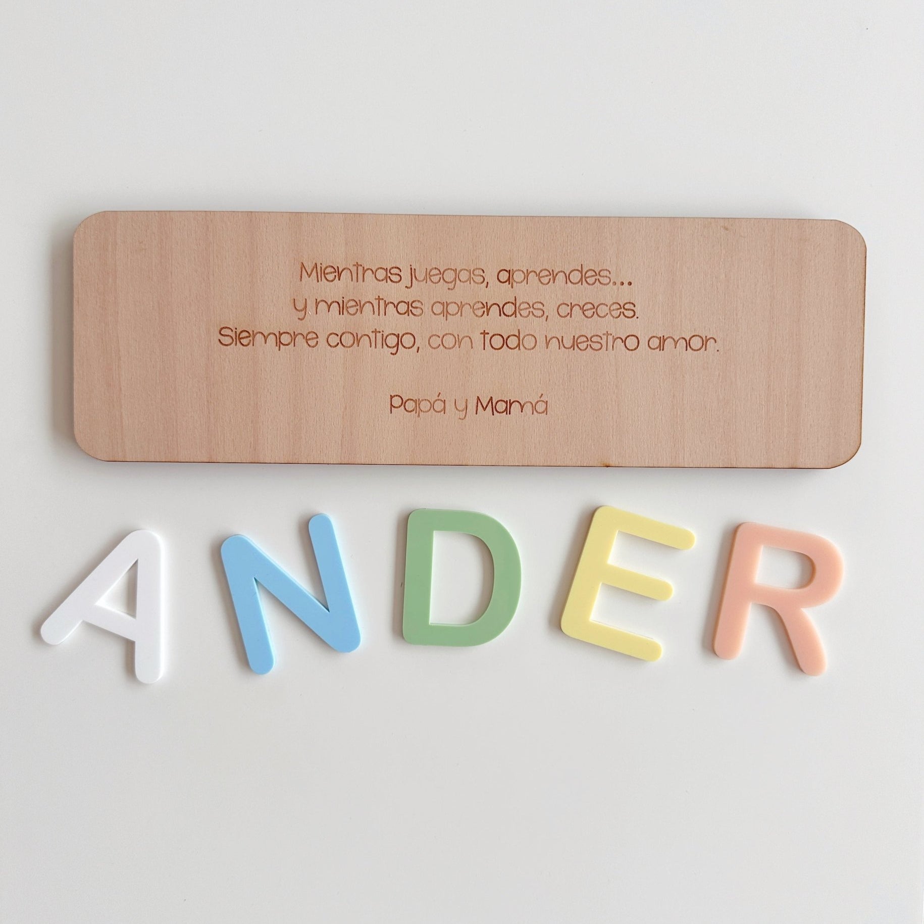 Nombre encajable personalizado de madera - MINIPIU