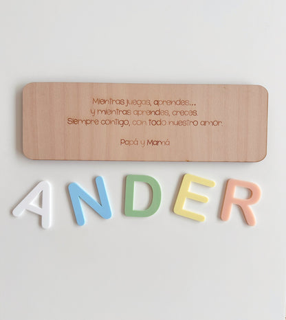 Nombre encajable personalizado de madera - MINIPIU