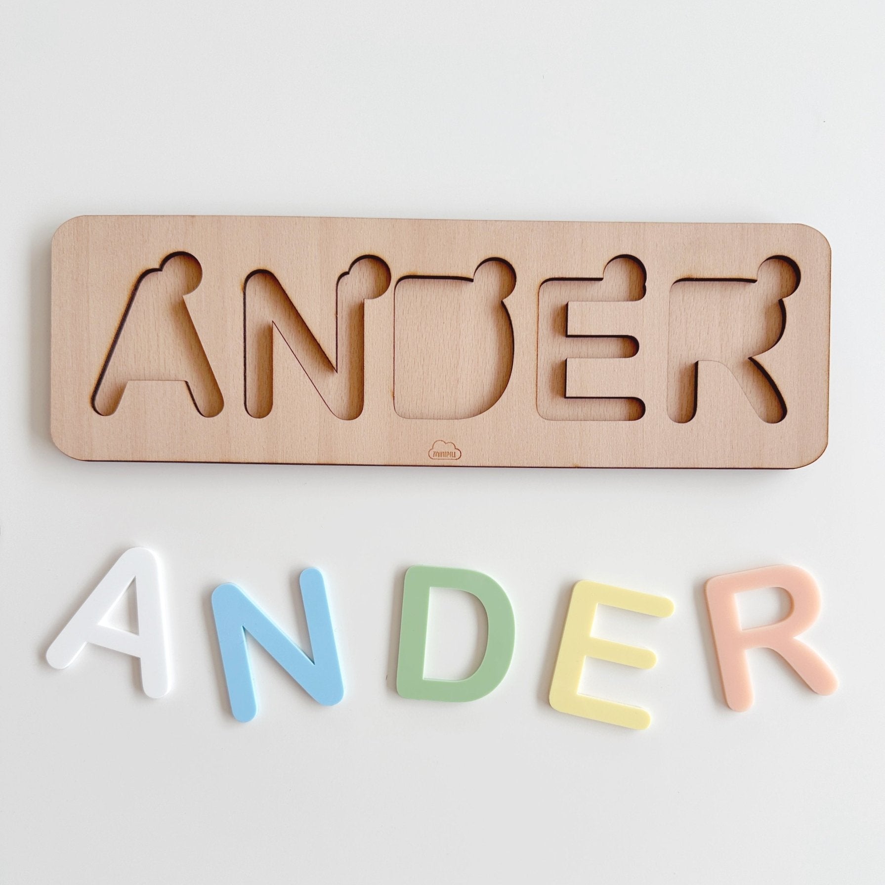 Nombre encajable personalizado de madera - MINIPIU