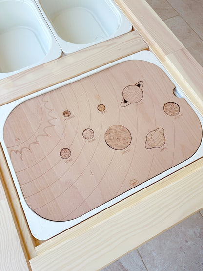 Tablero planetas mesa sensorial ikea - MINIPIU