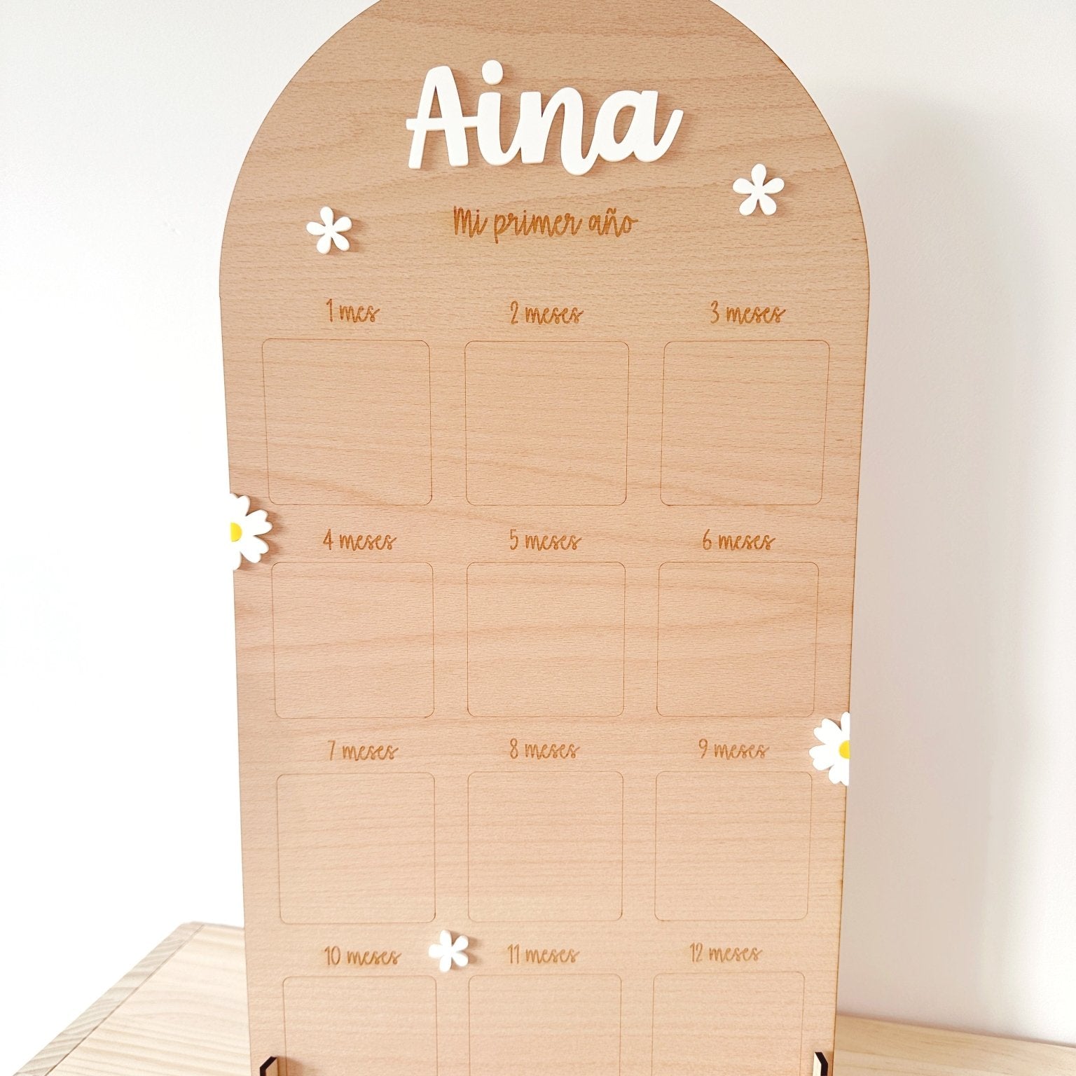 Mi primer año — Tablero de recuerdos personalizados flores - MINIPIU