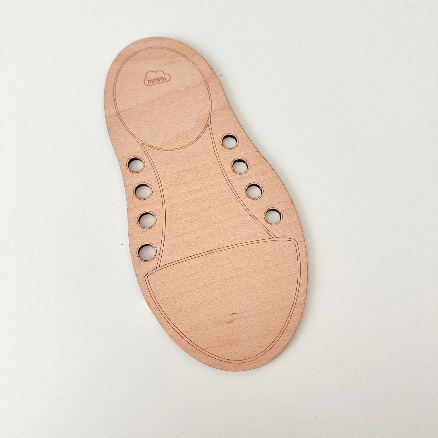 Zapato de madera para practicar atar cordones - MINIPIU