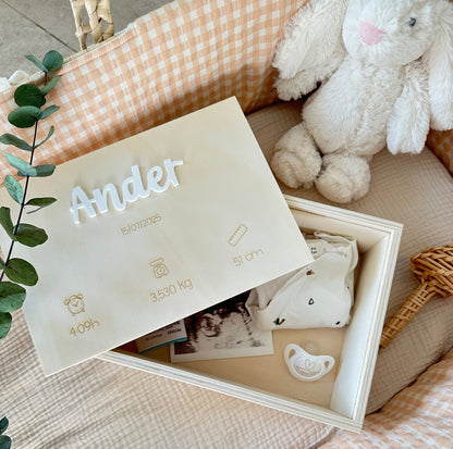 Caja de nacimiento personalizada — Guarda sus primeros recuerdos 💫 - MINIPIU