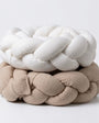 Trenza protectora para cuna y cama artesanal VICHY BEIGE - MINIPIU