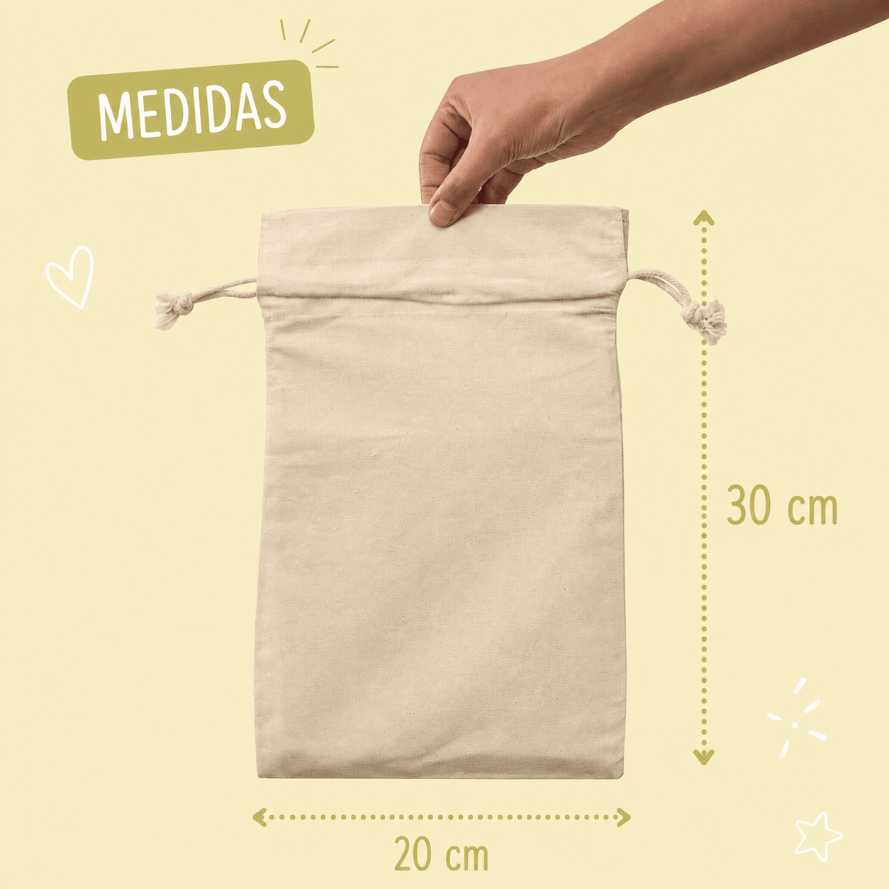 Bolsa de algodón para guardar miniTESOROS - MINIPIU