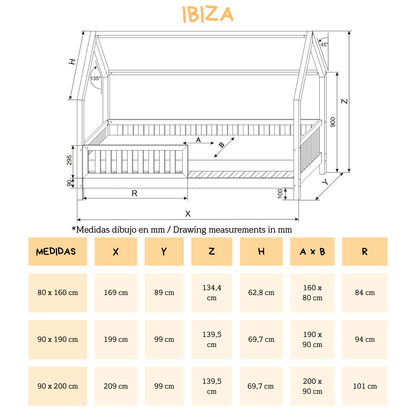 IBIZA natürliches Montessori-Hausbett