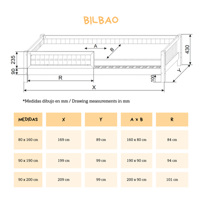 BILBAO lit montessori en pin massif