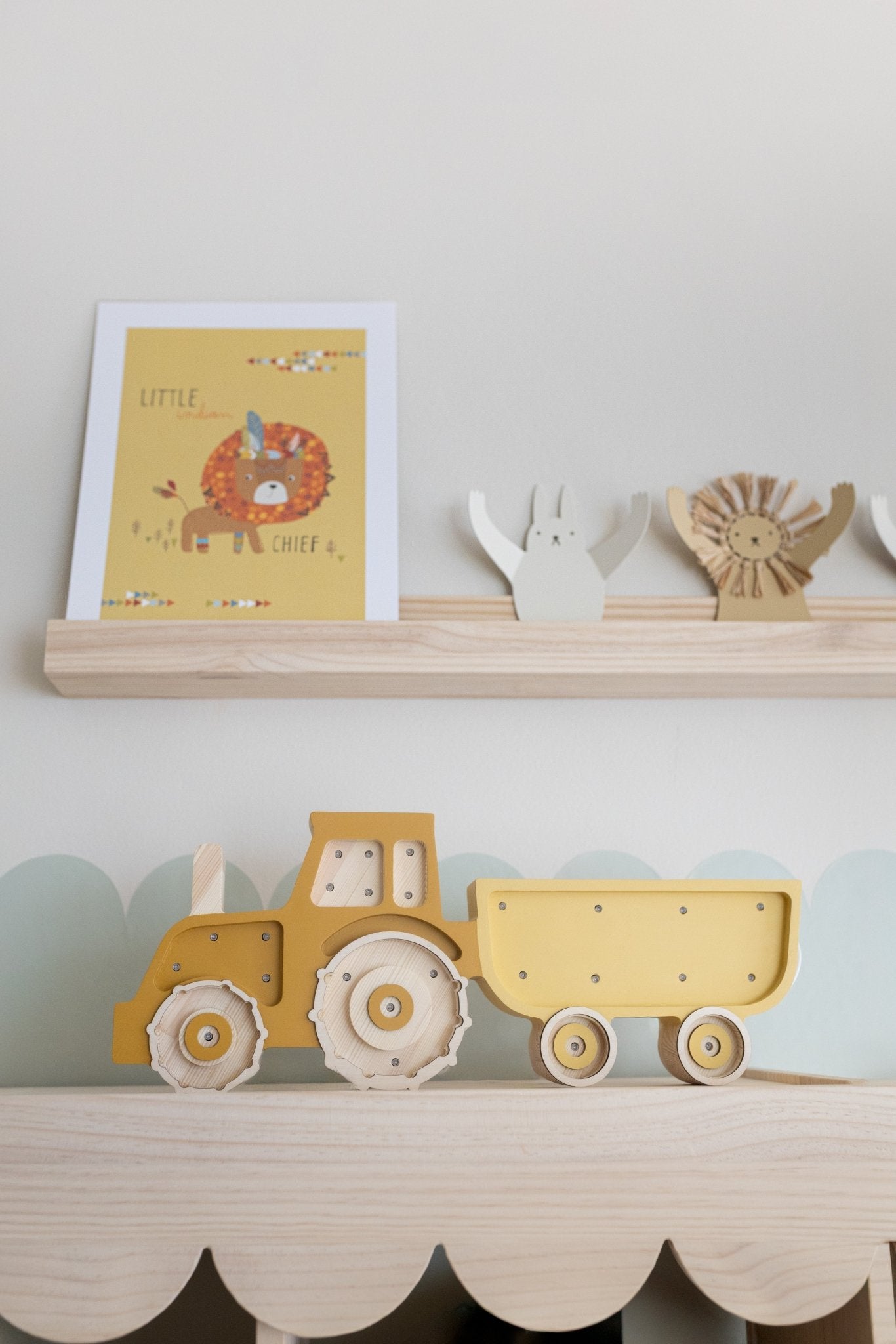 Estantes flotantes lisos de madera maciza - MINIPIU