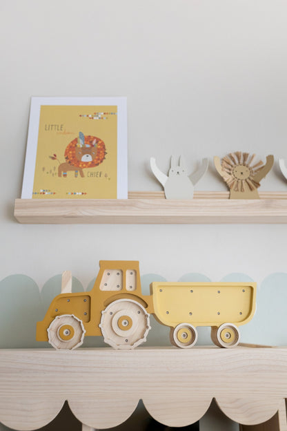 Estantes flotantes lisos de madera maciza - MINIPIU