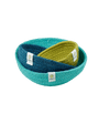 Conjunto 3 cestos de yute colores océano - MINIPIU
