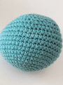 Pelota sensorial crochet bebe azul